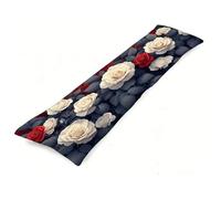 Funda de Almohada 40x145 cm Gris Fundas Cojines Rosa Almohada para Dormir de Lado, con Cremallera Invisible Cojines Grandes, Lino Funda Almohadas para Sofá Cama Decoración Sala Body Pillow J0-583