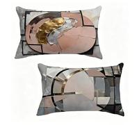 Funda de Almohada 40x70 cm Juego de 2 Moderno, Funda Cojín 40 x 70 cm, Cojines Cama Abstracto Decoracion Cushion Covers Lino Impresión HD a Doble Cara para Verano Decoracion Hogar Regalo P-C24T4M
