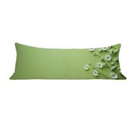 Funda de Almohada 50 x 150 cm Verde Protector Almohada 150 cm con Cremallera Invisible, Lino Durable y Transpirable Pillow Case Largas Moderno Impresión a Doble Cara para Cama, Sofá y Dormitorio dg-53