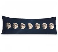 Funda de Almohada 50x150cm, Funda Almohada 150 Cielo estrellado Fundas Cojines Luna Lino Suave Doble Cara Impresión Cojines Grandes Cremallera Invisible para Sofá Cama Decoración Hogar Sala, Model805