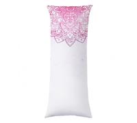 Funda de Almohada 50x150cm, Fundas Cojines Blanco Terciopelo Almohada Mandala Doble Cara Impresión, Suave Mejorar la Calidad del Sueño con Cremallera Invisible para Sofá Cama Decoración Sala,Model1525