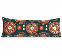 Funda de Almohada 50x150cm, Fundas Cojines Europa del Norte Terciopelo Almohada Bohemia Doble Cara Impresión, Suave Mejorar la Calidad del Sueño con Cremallera Invisible para Sofá Cama Sala, Model703