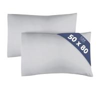 Funda de Almohada 50x80 Gris Claro- Set de 2 Fundas de Microfibra Suaves, Cómodas y Lavables a Máquina - Fundas 50x80 Gris Claro para una Experiencia de Confort y Elegancia