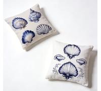 Funda de Almohada 55x55cm Juego de 2, Funda Cojín White, Funda Cojín Sofa CaparazóN Impermeable Exterior Decoracion Blando Pillow Impresión HD a Doble Cara para Primavera Jardin Decorativos 2-445HA2