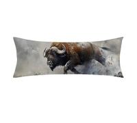 Funda de Almohada 60 x 160 cm animal Suave Terciopelo Cojines Sofa con Cremallera Invisible Funda Almohada buey Impresión a Doble Cara Fundas Cojín para Almohadas y Cojines, Decoracion Hogar 0E-216