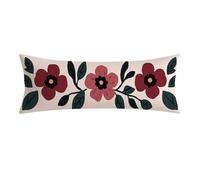 Funda de Almohada 60 x 160 cm rosa Juego de 1 Terciopelo Cojines Sofa con Cremallera Invisible Funda Almohada flor Impresión a Doble Cara Fundas Cojín para Almohadas y Cojines, Decoracion Hogar 0E-240