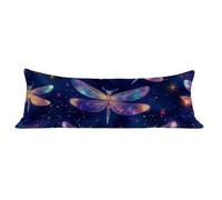 Funda de Almohada 60 x 180 cm Púrpura Protector Almohada 180 cm con Cremallera Invisible, Terciopelo Suave y Transpirable Pillow Case Moderno Impresión a Doble Cara para Cama, Sofá y Dormitorio dg-78