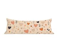 Funda de Almohada 60 x 180 cm Quemado Protector Almohada 180 cm con Cremallera Invisible, Terciopelo Suave y Transpirable Pillow Case Moderno Impresión a Doble Cara para Cama, Sofá y Dormitorio dg-14