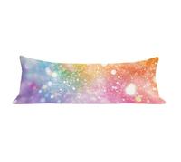 Funda de Almohada 60 x 180 cm Rosa Protector Almohada 180 cm con Cremallera Invisible, Terciopelo Suave y Transpirable Pillow Case Simple Impresión a Doble Cara para Cama, Sofá y Dormitorio dg-85