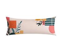 Funda de Almohada 60x160 cm rosa Rectangular Funda Almohada con Cremallera Invisible, Lino Cojines Sofa, Comodidad y Transpirable abstracto Fundas Cojines para Dormitorios Todas Las Camas 0E-232