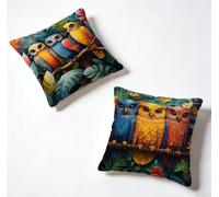 Funda de Almohada 65 x 65 Juego de 2 Color, Funda Cojín 65x65 cm, Cojines Cama BúHo Decoracion Cushion Covers Lino Impresión HD a Doble Cara para Verano Jardin Decoracion Hogar Regalo Donna 2-GXT198