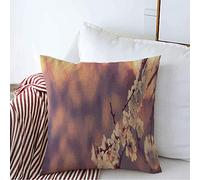 Funda De Almohada Árbol De Albaricoque En Flor, Primer Plano, Hermosas Flores, Texto Natural, Rama Blanca, Naturaleza. Almohada Caso Duradera Funda Almohadas 45X45 CM