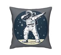 Funda De Almohada Astronaut Making A Pose On Moon Universe Theme Cartoon Hand Drawn Painting Protector Almohadas Cómoda Throw Pillow Case Suave Cojin Fundas para Jardín Cama Sofá 45X45 CM