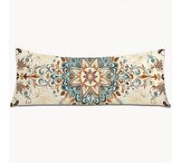 Funda de Almohada Beige Funda Cojin 135x40 con Cremallera Invisible, Terciopelo Larga Pillow Case Lavable Cojines para Sofa para Dormir de Lado, Protector Almohada para Dormitorio, Sala (Boho) 1Y-892
