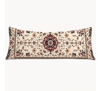 Funda de Almohada Beige Funda Cojin 135x40 con Cremallera Invisible, Terciopelo Larga Pillow Case Lavable Cojines para Sofa para Dormir de Lado, Protector Almohada para Dormitorio, Sala (Boho) 1Y-906