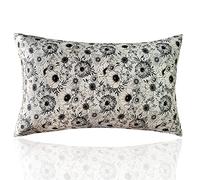 Funda de Almohada, Cabello con Cierre Oculto de Color terso(Black Chrysanthemum,50x70cm)
