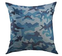 Funda De Almohada Camuflaje Azul Marino, Agua De Mar, Azul, Guerra, Abstracto Protector Almohadas Duradera Funda Almohadas para Sofá 45X45 Cm