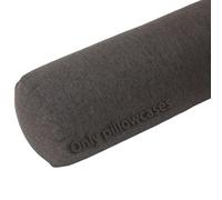 Funda de Almohada Cervical Cilíndrica de Lino con Cremallera (Solo Funda), Transpirable y Lavable.(Coffee, 7.8x30.7in/20x78cm)