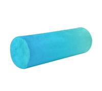 Funda de almohada cervical para yoga, almohada redonda para el cuello, inserto de almohada cilíndrica de espuma, soporte para piernas, color azul claro degradado