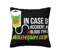 Funda de almohada cómoda con estampado «In Case Of Accident My Blood Type Is Mountain Dew Mtn»