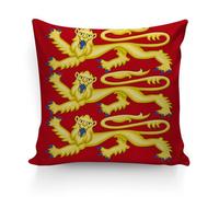 Funda de almohada con diseño de capitán medieval Kingdoms Emblems de la bandera del Reino de Inglaterra, 40,6 x 40,6 cm