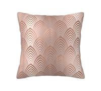 Funda de almohada con diseño de conchas marinas Art Deco con cremallera oculta, funda de cojín de poliéster, funda de almohada decorativa con impresión de doble cara