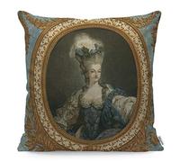 Funda de almohada con diseño de Janinet Retrato de María Antonieta Fine Art - Funda de almohada de lino suave para dormitorio decorativo / sala de estar / So 45 cm x 45 cm
