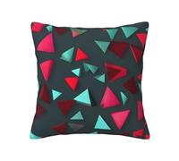 Funda de almohada con patrón triangular, 20 x 20 pulgadas, almohada decorativa cuadrada para sofá, sala de estar, cama y decoración del hogar.