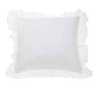 Funda de almohada con volantes y ojales FRESH IDEAS Bedding, color blanco