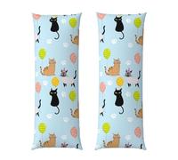 Funda de almohada corporal - Cute Cat No.1022 Funda de almohada corporal súper suave con cremallera, cómoda funda de almohada corporal, funda de almohada corporal de 20 x 54 pulgadas