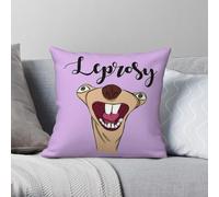 Funda de almohada cuadrada con diseño de lepra de la Edad de Hielo de Sid The Sloth, de poliéster, lino, terciopelo, con cremallera, para decoración de coche