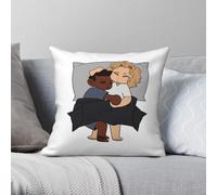 Funda de almohada cuadrada de poliéster y lino y terciopelo con diseño de entrevista con un vampiro Louis & Lestat