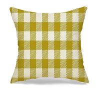 Funda De Almohada Cuadrada Desayuno Rojo Vichy Amarillo Patrón Rombos Cuadrados Picnic Cuadros Comida Bebida Cuadros Fundas De Cojín Sofá Almohada Caso, para Silla, Sala De Estar, 45x45cm