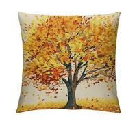 Funda De Almohada Cuadrada Festival De La Cosecha Mis Mejores Deseos Feliz Otoño Árboles Arce Fundas Cojine Duradero Almohada Caso, para Jardín, Sala De Estar, Oficina, 45x45cm