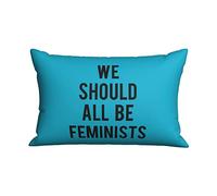 Funda De Almohada Cuadrada Todos Deberíamos Ser Feministas Fundas De Cojín Decoración Sofá Funda De Almohada para Coche, para Silla, Dormitorio, Sala De Estar, 40x60cm