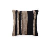 Funda de almohada de algodón Aylin con bordado de yute