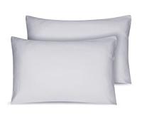 Funda de almohada de algodón suave para bebé de 14 x 20, funda de almohada de viaje (paquete de 2), Gris claro