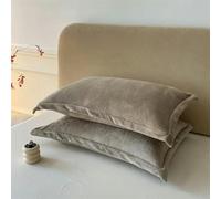 Funda de Almohada de Color sólido, Funda de Almohada de Terciopelo, Funda de Almohada de 48 x 74 cm, Funda de cojín Rectangular, 2 Fundas de Almohada cálidas, kaqi-2 Funda de Almohada de 48 x 74 cm