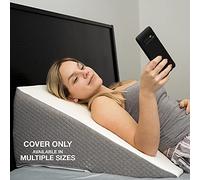 Funda de almohada de cuña | Elegante funda de almohada de cuña | Funda de almohada de cuña solamente, 33 pulgadas x 31 pulgadas x 12 pulgadas, opciones adicionales de varios tamaños..