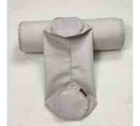 Funda de almohada de lino con cremallera oculta, funda de almohada cilíndrica larga de color sólido, transpirable, lavable, funda de cojín redonda para sofá, almohada lumbar de pierna para decoración