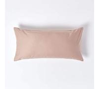 Funda de almohada de percal de algodón egipcio de 1000 hilos de la marca Homescapes. Ideal para cama de tamaño continental y europeo, algodón, gris, 40 x 80 cm