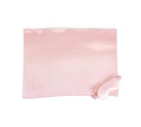 Funda de almohada de sat?n y antifaz ""Two's Company Rose"" en caja de regalo