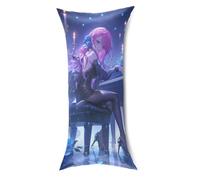 Funda de almohada de satén suave con cierre de sobre, tamaño King, 50,8 x 101,6 cm, color morado y azul