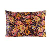 Funda de Almohada de Seda 1 par de Fundas Almohada Seda con Cremallera Oculta, Funda Super Nature Floral for Dormir y cuidar la Piel para Mujeres y Hombres(5,51x91cm)