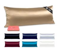 Funda de Almohada de Seda 110 x 45 cm Seda 6A Mulberry de 22 Momme. Termorreguladora, hipoalergénica, cuida de tu Piel y tu Cabello. Certificada Oeko-Tex y Gots. Elige Entre 7 Colores.