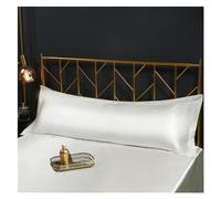 Funda de Almohada de Seda 48x120cm /48x150cm Funda de Almohada de satén King Queen Funda de Almohada Suave(01,A 48X120cm)