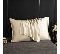 Funda de almohada de seda de morera natural, diseño de sobre de color sólido, 40 x 70 y 48 x 74 pulgadas, funda de almohada de seda auténtica para protección del cabello, antienvejecimiento