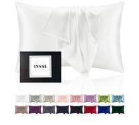 Funda de Almohada de Seda de Morera para Mujer, para Cabello y Piel, te Mantiene cómoda y Transpirable Durante el sueño (Marfil, estándar)