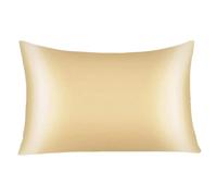 Funda de Almohada de Seda Funda de Almohada Seda con Cremallera, 1 Pieza, Funda Multicolor for una Calidad Saludable, tamaño Queen y King para Mujeres y Hombres(Champagne,40x60 cm)