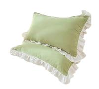 Funda De Almohada De Seda Fundas de Almohada de Princesa con Volantes, Varios tamaños, cómodas.(Light Green,1Pcs 40x60cm)